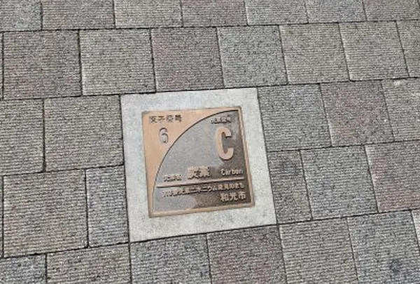 ニホニウム通り 周期表モニュメント