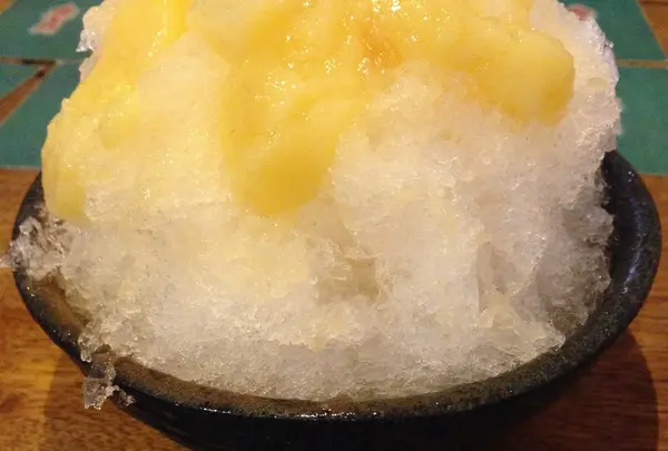 白桃のかき氷