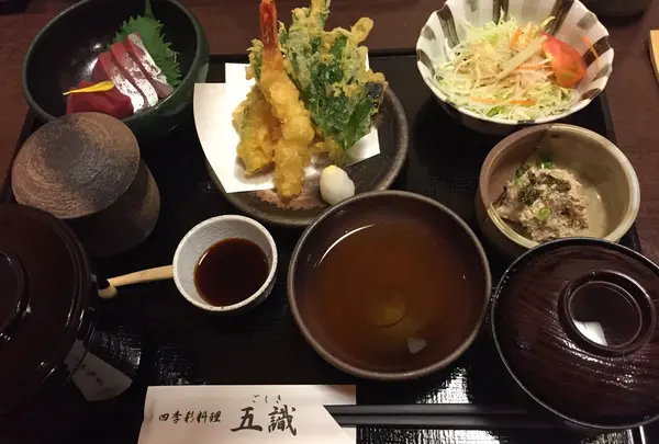 さしみ天ぷら定食