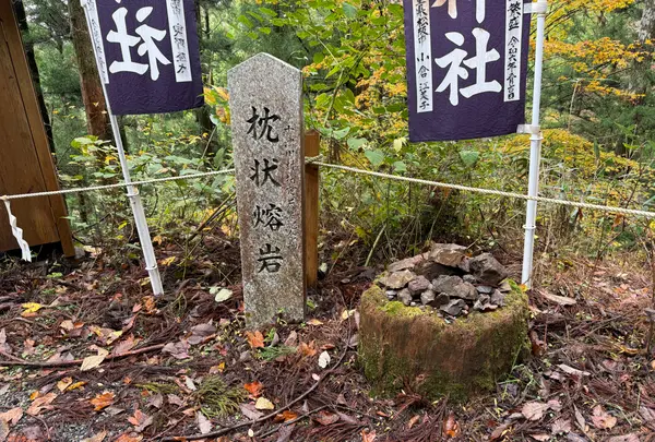 玉置山の枕状溶岩堆積地
