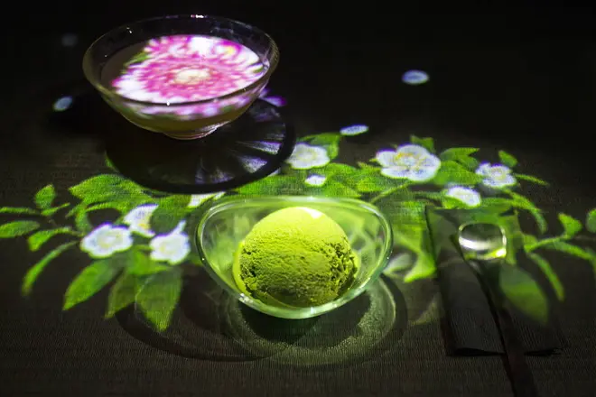 茶の木 / Tea flowers teamLab, 2018, Interactive Digital Installation, Endless, Sound: Hideaki Takahashi