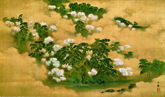 「嵐山春景」