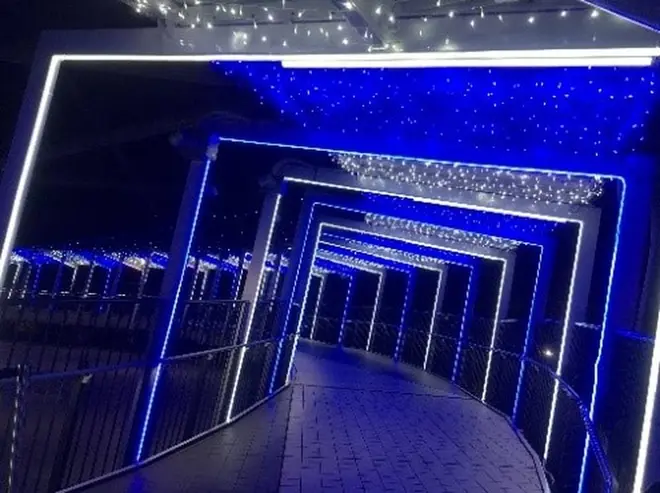 光の回廊Cゾーン：幻想的な光のゲート