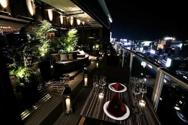 テラスからの夜景