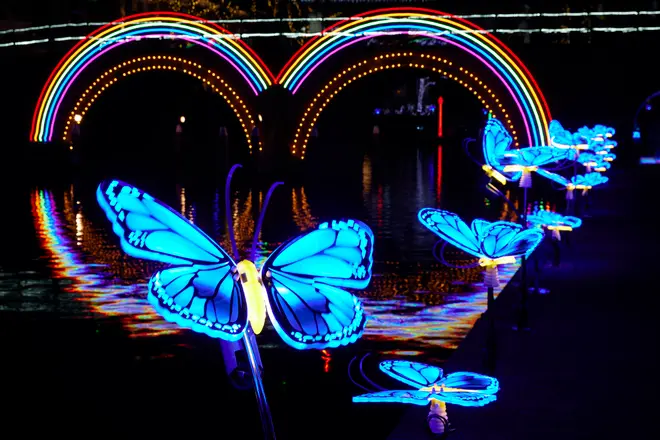 インスタ映え テーマは蝶 幻想的でカラフルなカナルアートフェスティバル ハウステンボス で開催 Holiday ホリデー