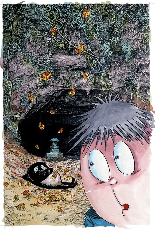 『週刊少年サンデー』版「河童の三平」 連載5回目扉絵　1968年　©水木プロダクション